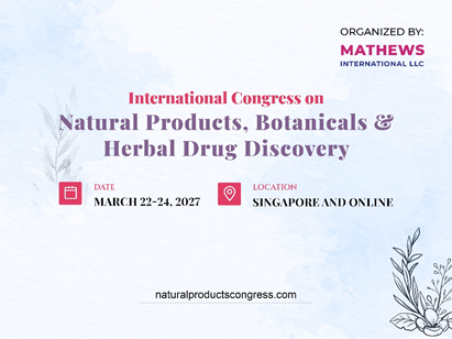 NP_Discovery's tweet photo. Mathews International LLC invites you to NP Discovery 2027!
Join NP Discovery 2027, the International Congress on Natural Products, Botanicals &amp; Herbal Drug Discovery, March 22–24, 2027 in Singapore &amp; Online.
🎓 15+ CPD Credits
👥 20% Group Discount
https://t.co/NdXw2zJNmX https://t.co/YCySpaEAeQ