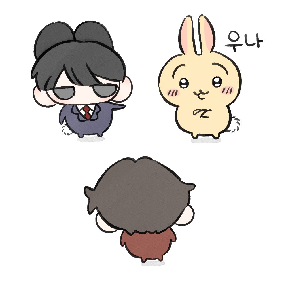 chokchok_chip's tweet photo. 토끼시은과 우사기

-인사해. 내 먼 사촌이야.
-우나.
-시발 이거 뭔데. 종족이 다르잖아. https://t.co/iiNIXBZMkv
