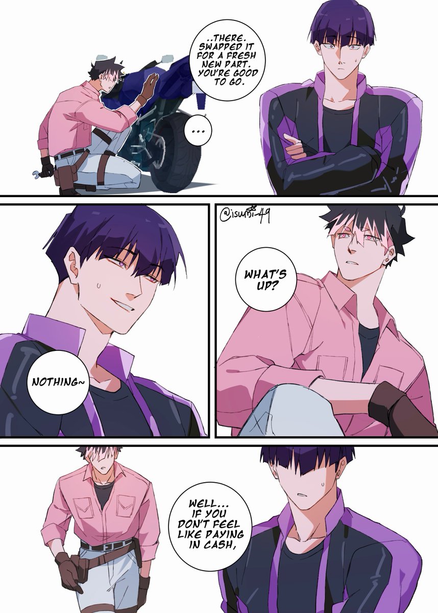 isumi_49's tweet photo. NRHS mechanic x Biker Au
Hoshina is Final boss for Narumi https://t.co/0wM0eZ3uNe