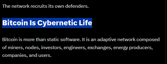 RobinDevamp's tweet photo. Bitcoin Is Cybernetic Life https://t.co/JcQCnLiDrt