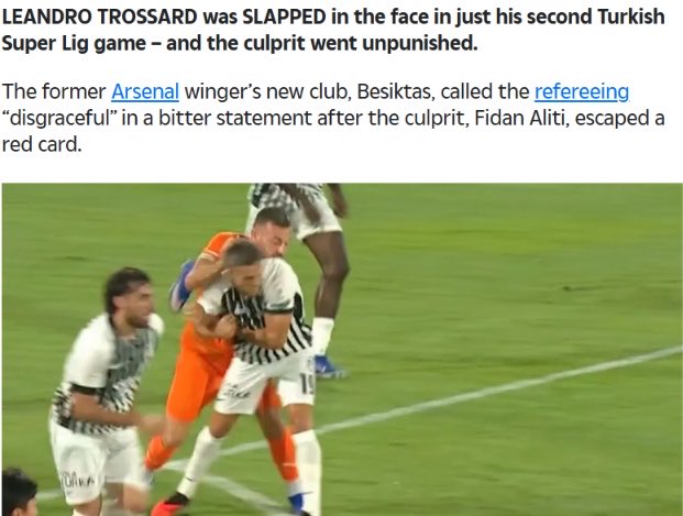 nexustransfer's tweet photo. The Sun: “Leandro Trossard, Süper Lig’deki ikinci maçında yüzüne tokat yedi.

Faulü yapan oyuncu cezasız kaldı.” https://t.co/Ce9f19CH7P