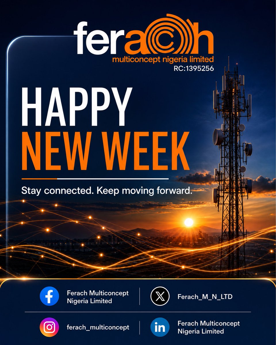 Ferach_M_N_LTD's tweet photo. Happy New Week! 🚀
New week. New opportunities. New progress. Stay connected and keep moving forward with Ferach Multiconcept.
#HappyNewWeek #FerachMulticoncept #KeepMovingForward https://t.co/rcVznJoMve