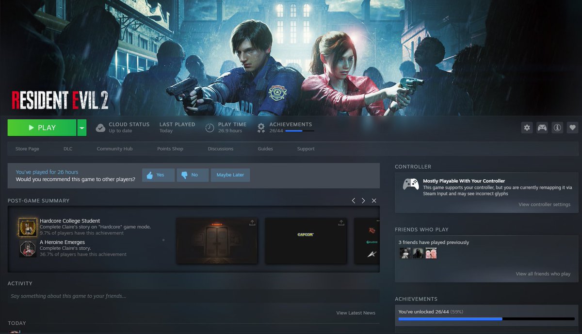 sighkeyed's tweet photo. just beat RE2R and man this game is addicting and fun. i played both leon and claire's story and tbh i did like claire's more, but i think it was because i was more experienced with the game by the time i got to her side. fav boss gotta be the g3 lowkski
i rate this game a 9/10😱 https://t.co/421OICq9va