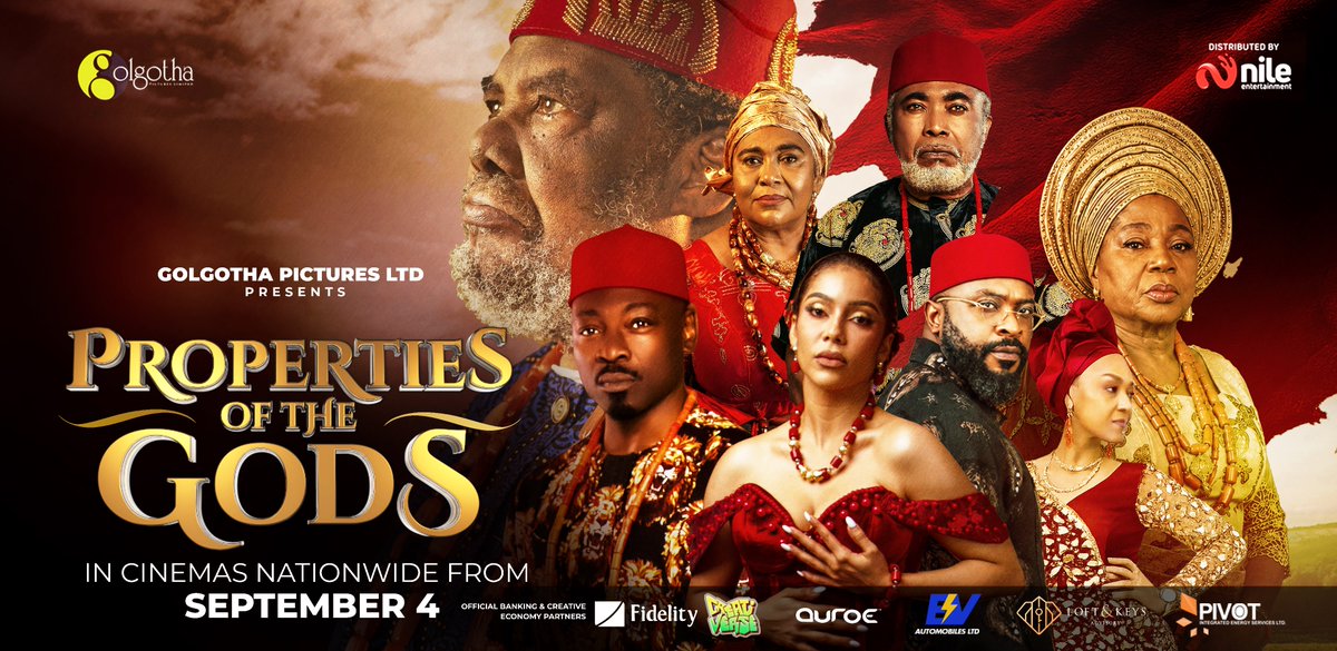 jcokechukwu's tweet photo. After four years of persistent hard work across two continents, and nearly half a billion Naira in production spend, this is PROPERTIES OF THE GODS. Arguably one of the most riveting movies you've ever seen, if i can say so myself. 

In Theaters September 4, 2026. We hope you find time to enjoy and appreciate the amount of work, talent and professionalism our team infused into this project. 

Please share 🙏🔥

Happy New Week!