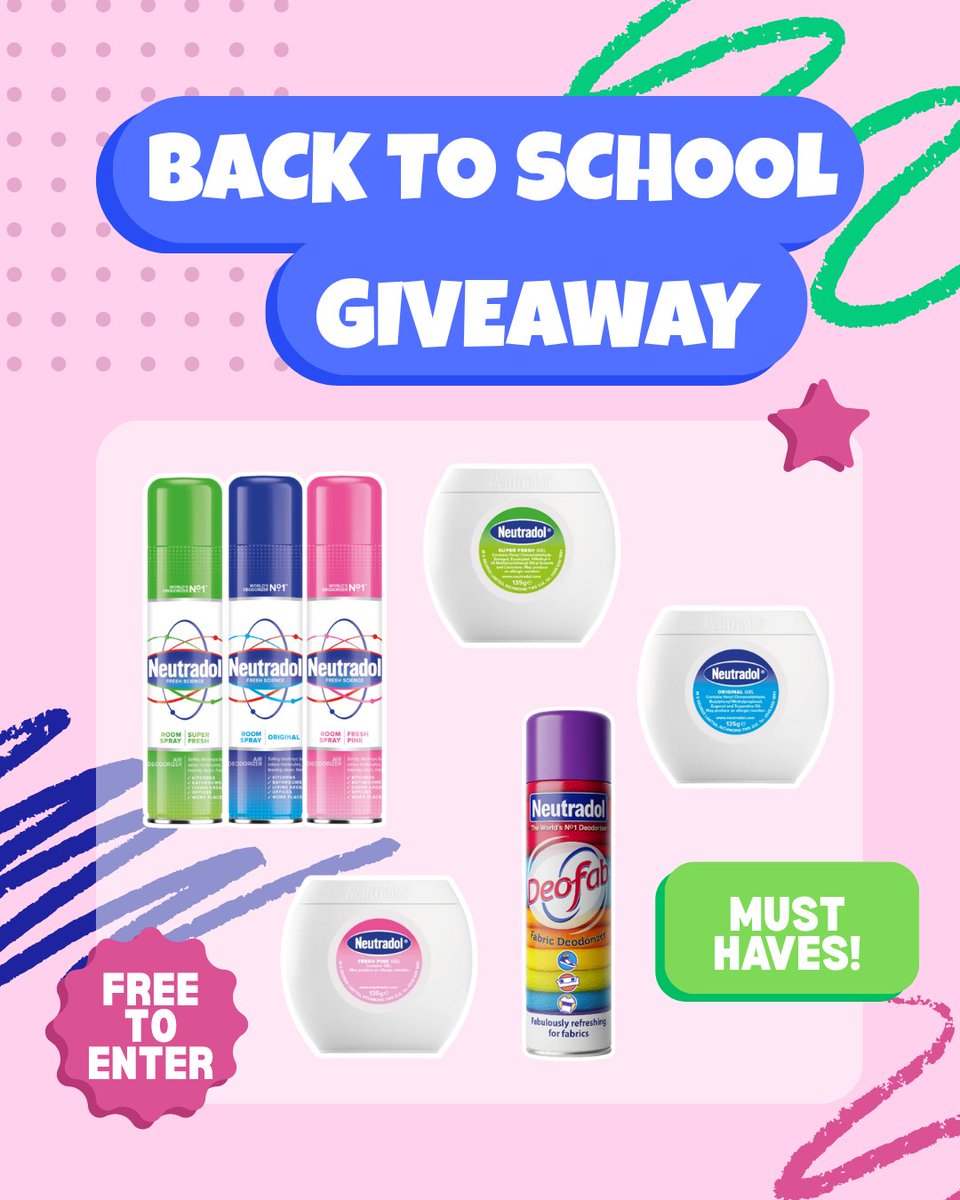 NeutradolFresh's tweet photo. Getting back into the school routine? 🎒We’ve got a freshness giveaway for you! 

Click the link in our bio to enter. https://t.co/WQ9SPg4o0z