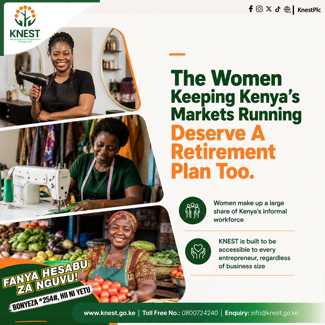 KnestPlc's tweet photo. 𝐖𝐚𝐥𝐤 𝐭𝐡𝐫𝐨𝐮𝐠𝐡 𝐚𝐧𝐲 𝐦𝐚𝐫𝐤𝐞𝐭 𝐢𝐧 𝐊𝐞𝐧𝐲𝐚, 𝐚𝐧𝐝 𝐲𝐨𝐮'𝐥𝐥 𝐬𝐞𝐞 𝐢𝐭, 𝐰𝐨𝐦𝐞𝐧 𝐡𝐨𝐥𝐝𝐢𝐧𝐠 𝐭𝐡𝐞 𝐰𝐡𝐨𝐥𝐞 𝐞𝐜𝐨𝐧𝐨𝐦𝐲 𝐭𝐨𝐠𝐞𝐭𝐡𝐞𝐫.

Dial *254# and start saving for it today.

#Hiiniyetu #Fanyahesabuzanguvu https://t.co/qAWKtmUBPA