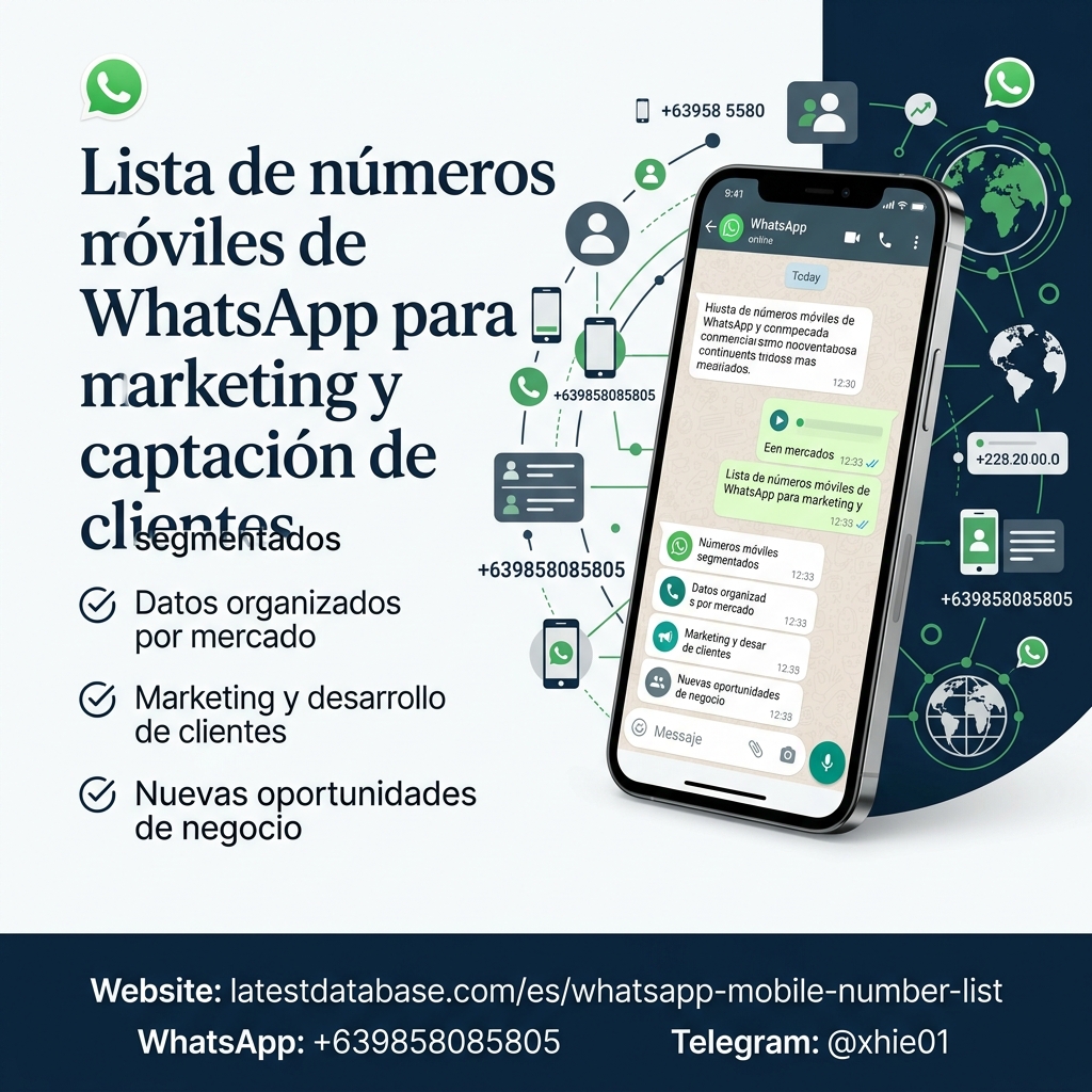 latestdatabases's tweet photo. Lista de números móviles de WhatsApp para marketing y captación de clientes

🌐 Website: https://t.co/LHWfly1Fzu
📞 Whatsapp: + 639858085805
✈️ Telegram: @xhie01

#ListaDeNúmerosDeTeléfono #ListaDeNúmerosDeWhatsApp
#BaseDeDatosDeTeléfonos #BaseDeDatosEspecial
#ListaDeContactos https://t.co/mp2BMvGKzp