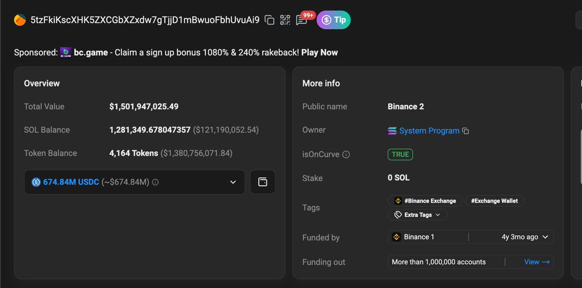 JIMMYRH4663's tweet photo. @Chelcheeseee Then tell me who is this funding wallet. https://t.co/yZ4CkKP1a3