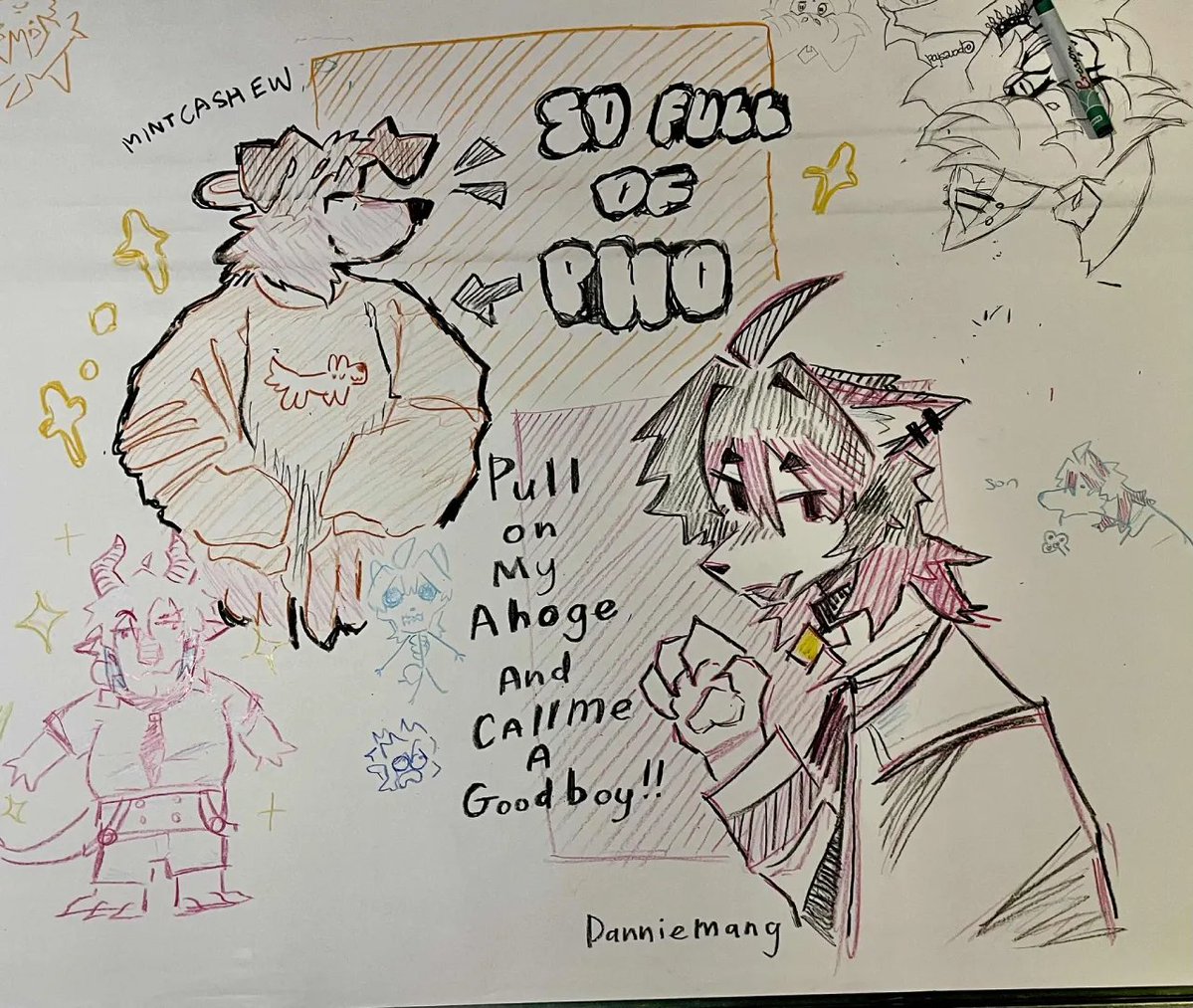 DannieMang's tweet photo. more of the con doodles
ft.@MintCashew https://t.co/dmfB397IRa