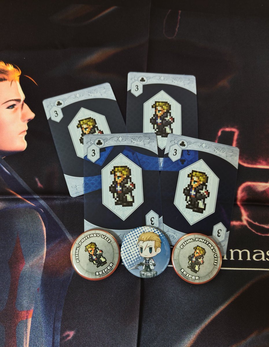 hisoicey's tweet photo. Some cards and badges of Seifer~
#サイファー #Seifer #FinalFantasy8 #FF8 https://t.co/rtXzGSuMzx