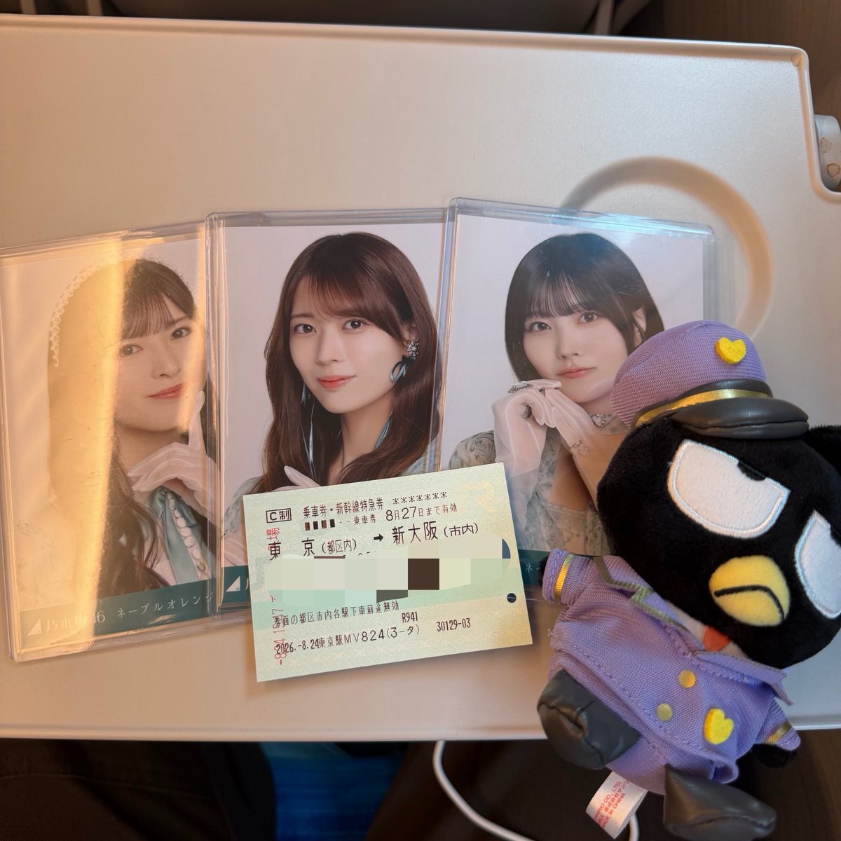 aruru0820's tweet photo. ばいばい東京👋
やんちゃんがライブでぬいぐるみ付けてきてって言うてたので、東京限定の乃木坂カラーの服着たばつ丸購入(推しキャラ)
これにて東京遠征終了 https://t.co/ZSEIzTpN3e