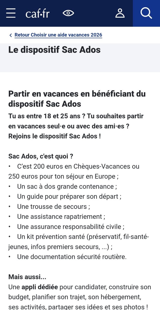 KimJongUnique's tweet photo. Le saviez-vous?

La CAF finance le dispositif "Sac Ados, qui octroie 250€ à sa clientèle de cassos pour voyager en Europe.

En plus de ça, vous avez des bonus "gratuits" :
- un sac à dos de grande contenance
- les assurances
- une trousse de secours
- des capotes

Voyager en Europe, c’est un loisir. Il va falloir m’expliquer en quoi c’est un besoin vital nécessitant une aide.