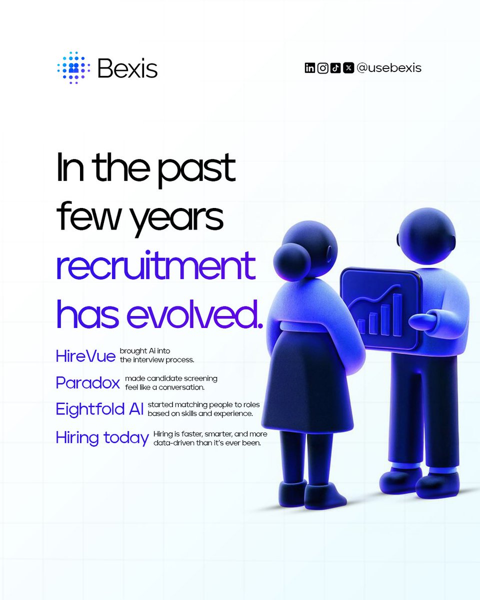 usebexis's tweet photo. What if hiring could see beyond the résumé?

That’s the question we’re building around at @usebexis🧠🚀

New week. More building. More updates.

#Bexis #HRTech #FutureOfWork https://t.co/MffYHZfuVd
