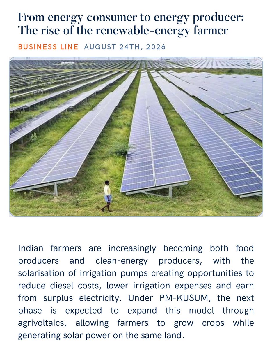 PMOIndia's tweet photo. From energy consumer to energy producer: The rise of the renewable-energy farmer
https://t.co/BLZufEyewH 

via NaMo App https://t.co/TfQIndu8oo