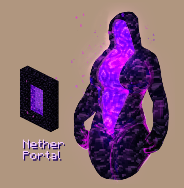 LashSleeper's tweet photo. thinking about minecraft nether portal https://t.co/fO2HkjlJEe