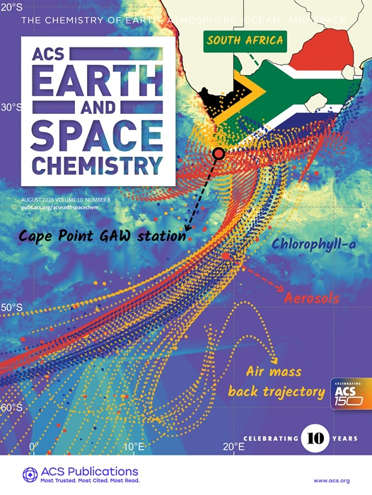 SANCORcommunity's tweet photo. 🎉Congrats to @MARIS_UCT PhD candidate Mishka Rawatlal!

Her #atmospheric #aerosol #research &amp; visualisation has been featured on the cover of @ACSPublications Earth &amp; Space Chemistry 🌍
https://t.co/EhLudKHchs @UCT_news @UCT_Research https://t.co/991NEdDjuM