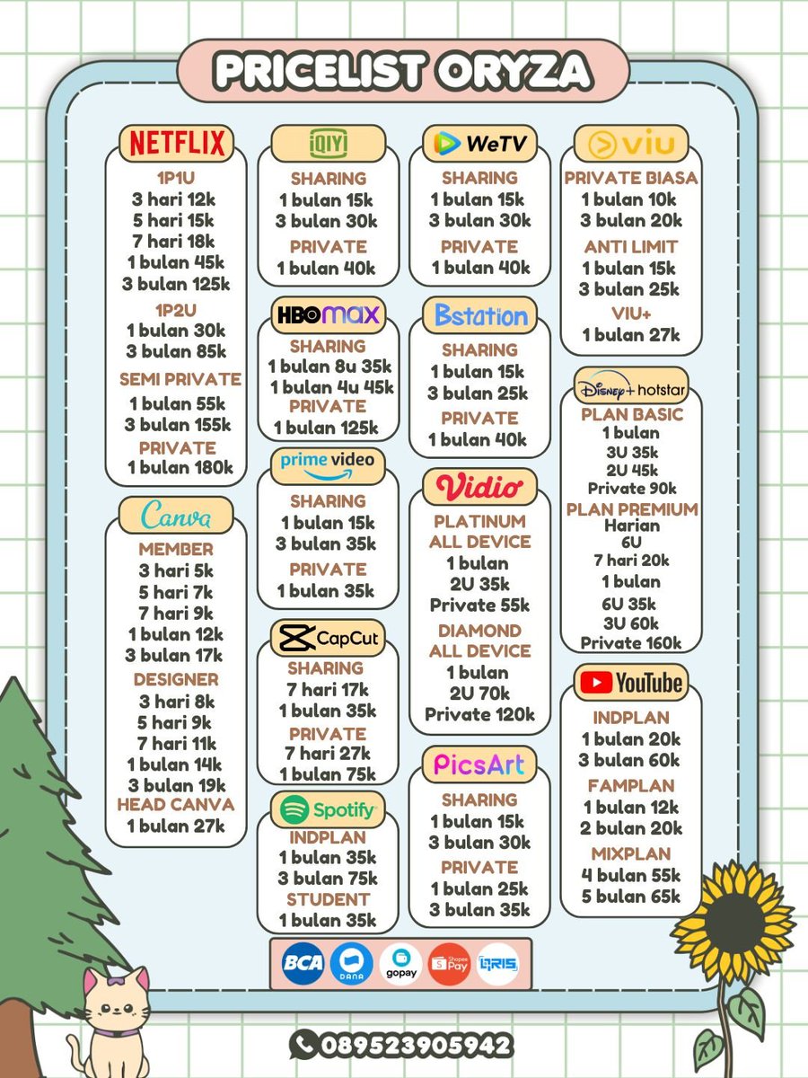 halciyonn's tweet photo. Pricelist (⁠◕⁠ᴗ⁠◕⁠✿⁠) https://t.co/aX98Z4QSDX