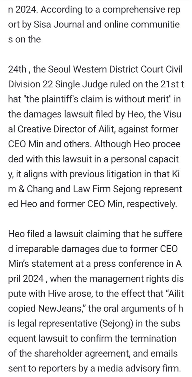 sheepymcsheepy's tweet photo. [Exclusive] Director Illit Also Loses to Min Hee-jin... 19 Lawsuits Currently Underway at HYBE

https://t.co/e4yEpNHNs5 https://t.co/yO6TLfrwCx
