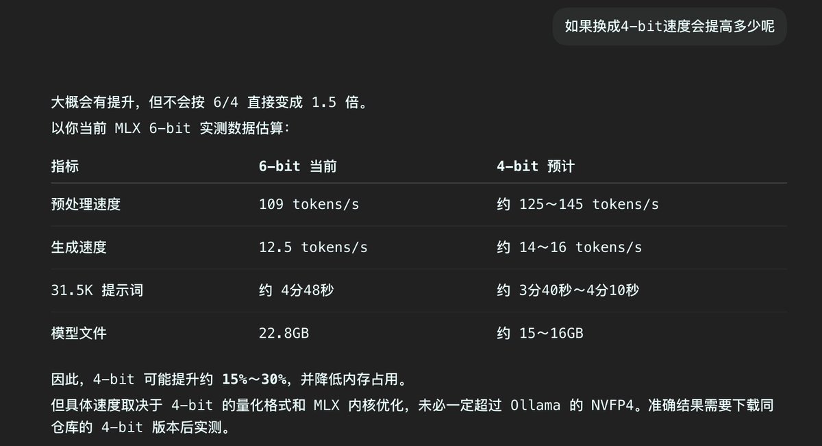 Wococot's tweet photo. 不要再说什么本地部署了，试过了，速度慢的要死Qwen3.8-27B-Uncensored-MLX https://t.co/A0Q9Tk8A2G
