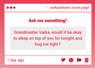 VarkaAtDawn's tweet photo. You don't have to ask twice. Come here and get comfortable. Just don't complain if I start snoring, haha!

https://t.co/TxDFta8QWE https://t.co/aJLI71qKuG
