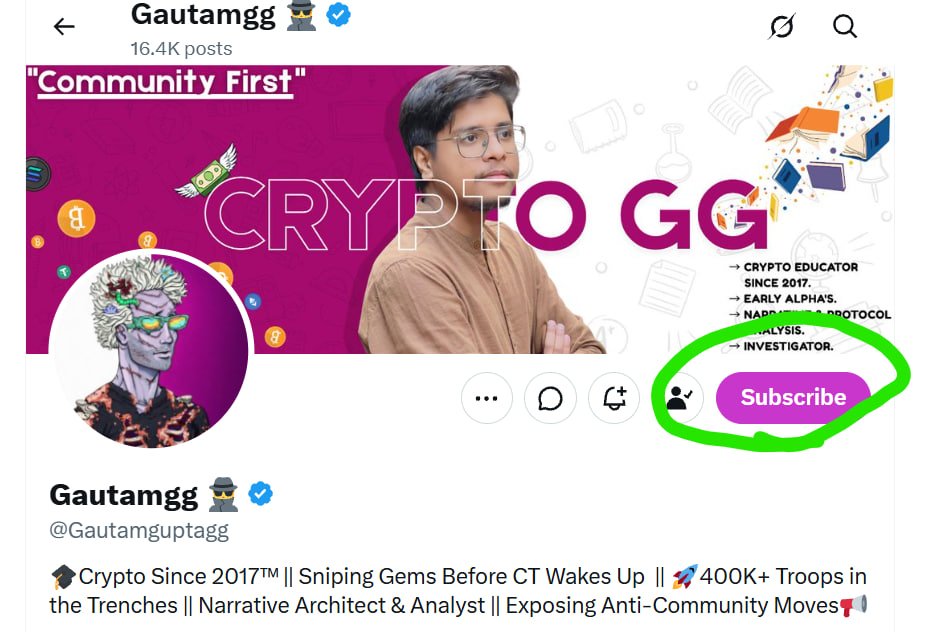 Gautamguptagg's tweet photo. Don't Subscribe to My X Premium Content Right Now.

I only applied for it as a trial/test and I'm currently not sharing any alpha, insightful content, educational videos, or calls there.

A lot of people have been DMing me asking about the subscription, and I've told everyone not to subscribe for now.

One old GG Fam member subscribed without asking me, so I refunded their full amount.

Whenever I actually start offering premium content, I'll announce it myself.

For now, I'll continue sharing my premium content publicly And yes, a new education series is coming very soon.