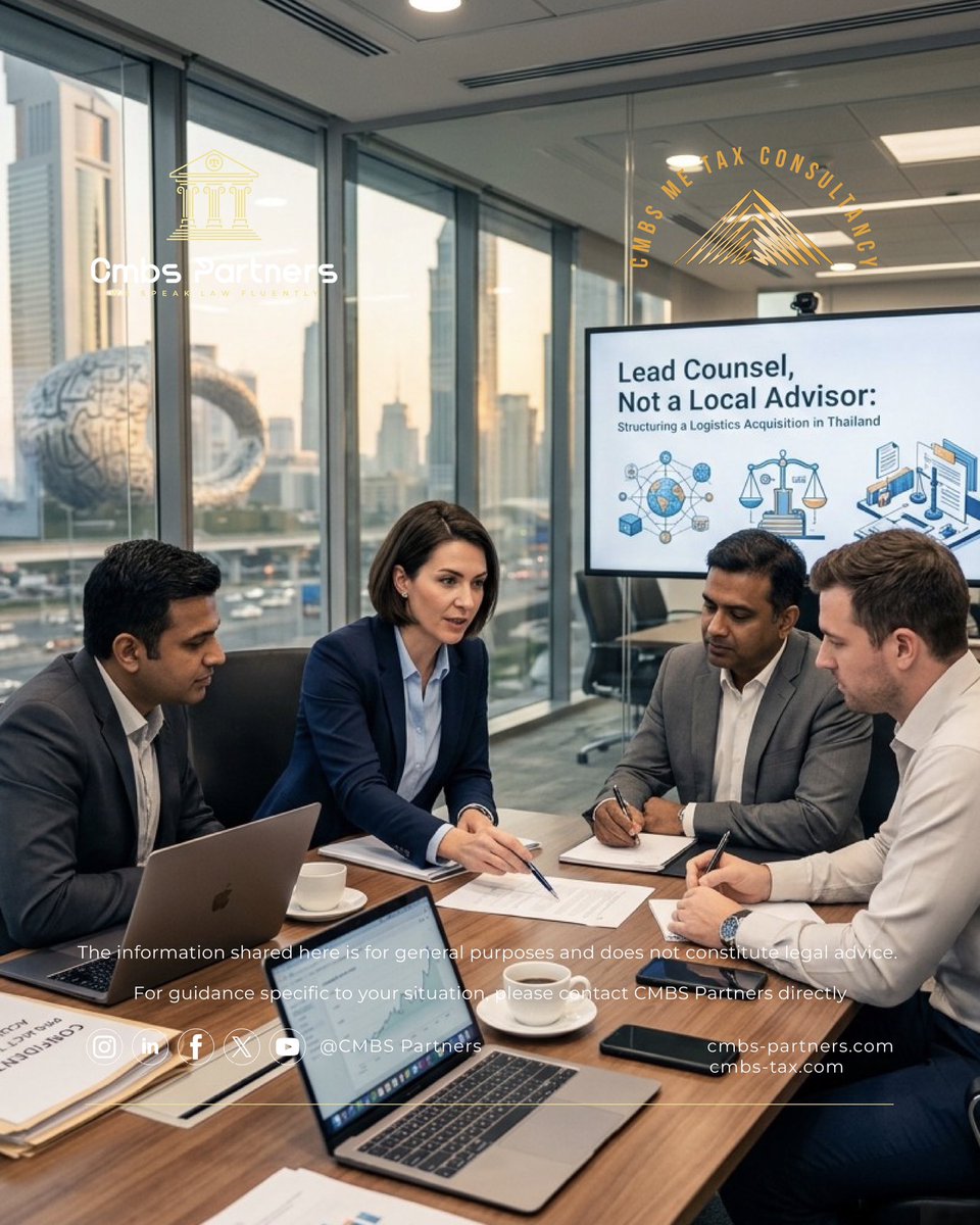 CMBSPartners's tweet photo. Lead Counsel, Not a Local Advisor: Structuring a Logistics Acquisition in Thailand

Contact us for more: info@cmbs-partners.com

#LogisticsM&amp;A #ThailandInvestment #LeadCounsel #CrossBorderM&amp;A #AsiaBusiness https://t.co/tPCAkkvHg7