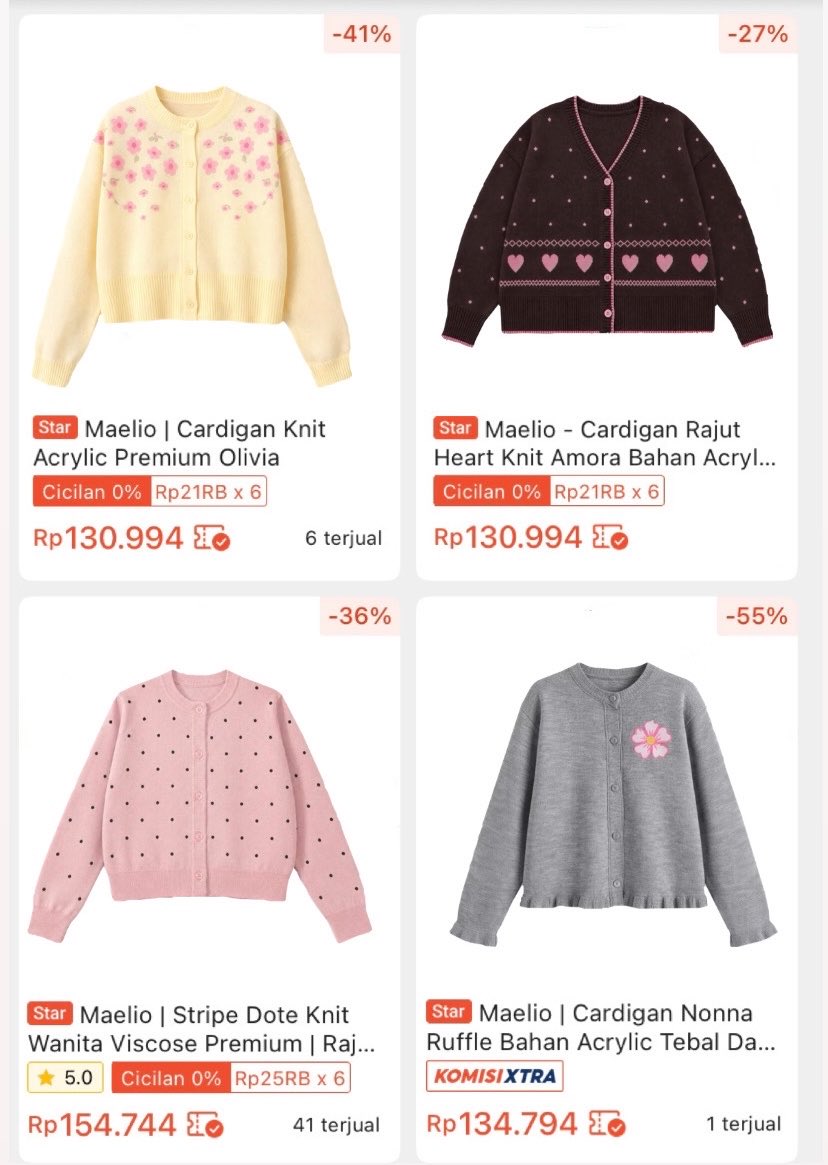 inibiyah's tweet photo. GAKUAT GEMES GEMES BGT CARDIGAN NYAA... ini toko bahaya bgt buat yang cardiganholic. https://t.co/8fK3XeTcNv