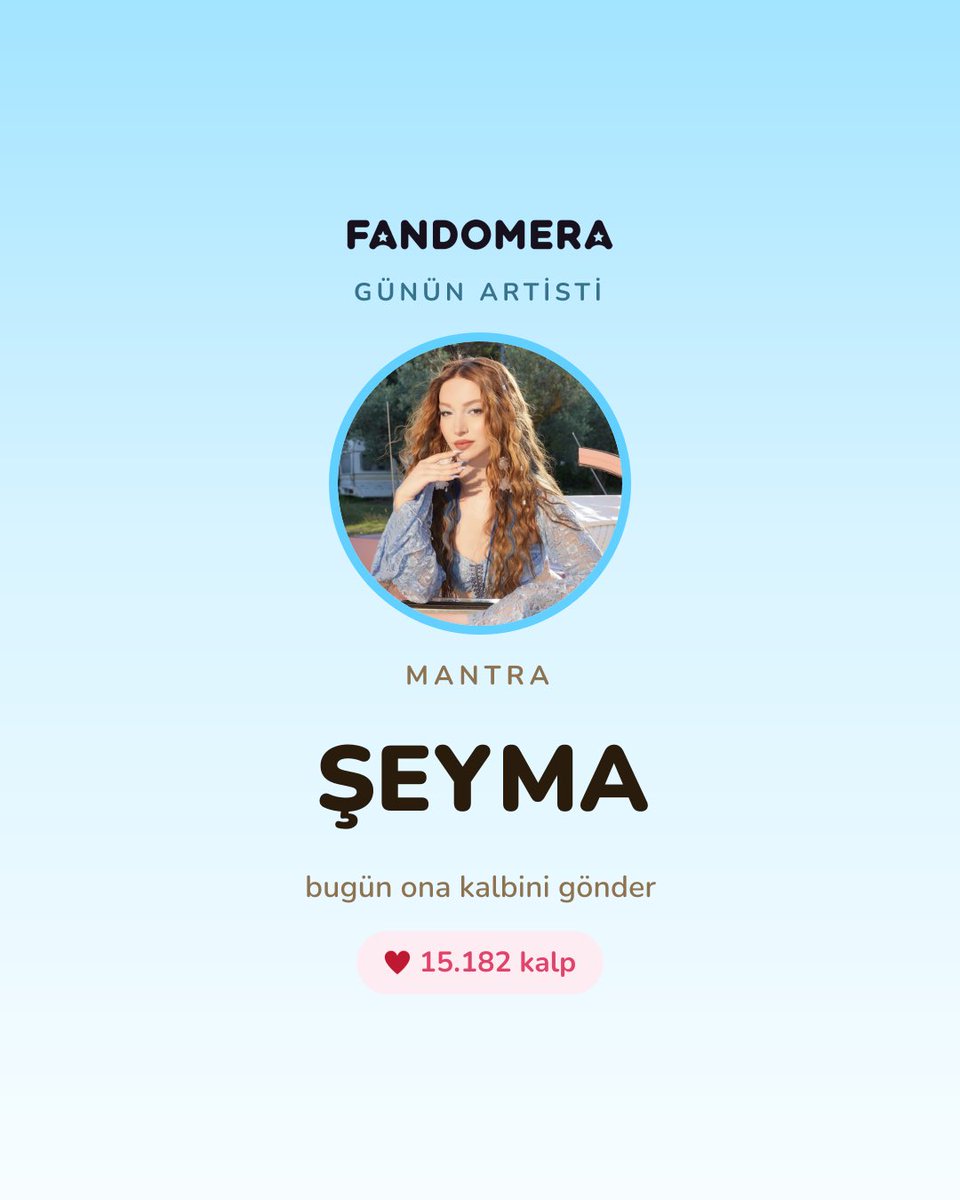 fandomeratr's tweet photo. Günün artisti: Şeyma (@aksoseyma8)

Günlük kalbini gönderdin mi? Günde bir hakkın var.

https://t.co/RnM2ZCStPN

#trpop #fandomera #şeyma #mantra https://t.co/hgjuHV9GVy