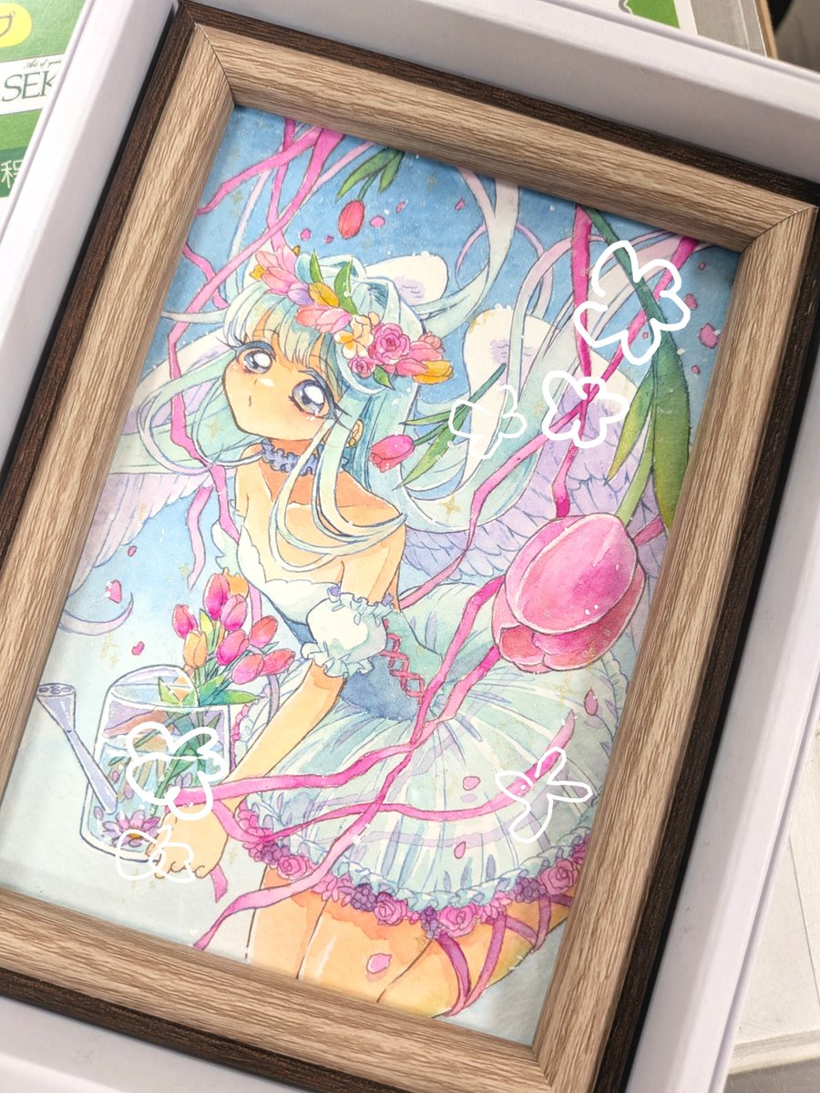ReRe_Hanemi's tweet photo. 次は9月9〜12日開催のArts*LABOさんの『プラネタリウム・ボタニカルガーデン』に参加予定です〜ボタニカルガーデン多めになりそうですが…！

コミティアでポスカになった子たち持っていきます、額縁に入れるとこんな感じですね。
あとは額縁の関係で御蔵入りになりかけてる子を持って行けたらいいな🥲 https://t.co/FjmJNIjiGl
