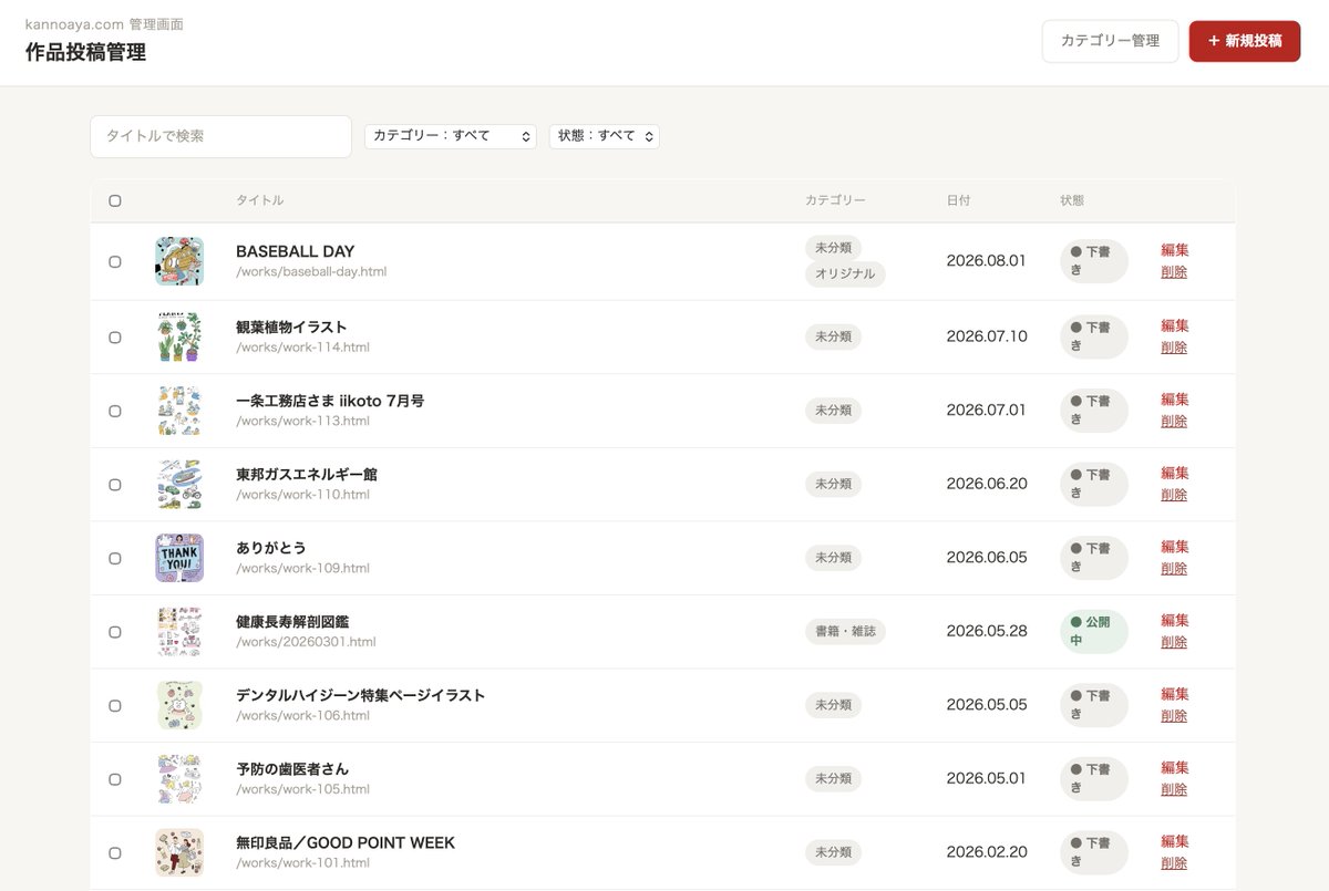 kannoooaya's tweet photo. 実績投稿用のCMSが一旦完成。PHPの知識はほぼゼロだったけど指示出しだけで簡単にできた。とはいえ、エラーがたくさんあるので今はテストで使ってエラー修正指示の繰り返し。
#claudecode https://t.co/nmthZ8QxrX