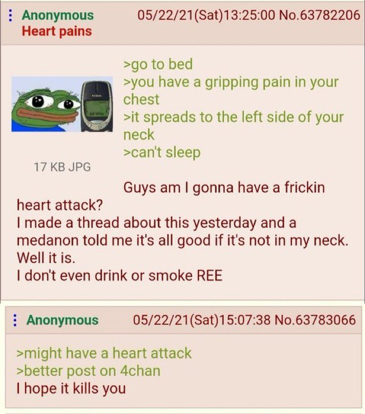 GreenTextRepost's tweet photo. anon has heart problems https://t.co/jiYDwiss8U