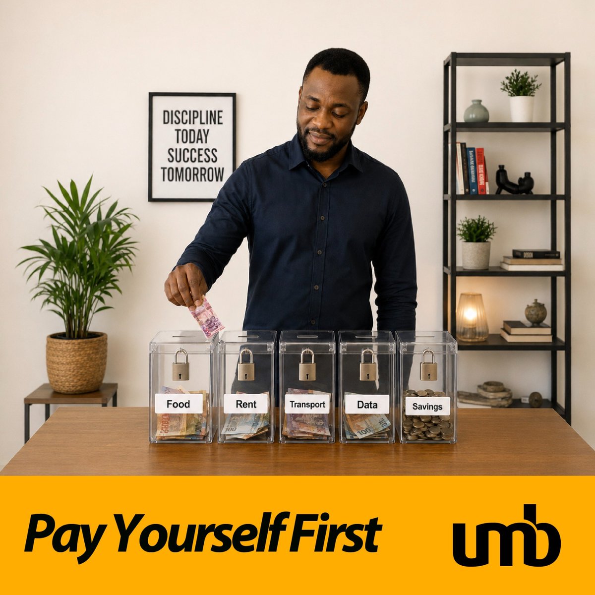 myumbbank's tweet photo. Rent, data, transport and food, they’ll all get paid. But your savings goal shouldn’t have to wait for what’s left.
At UMB, we can help you save towards the things that matter to you. Start your savings journey with us and make saving part of your payday routine.
#UMB https://t.co/6VinkT1kbM