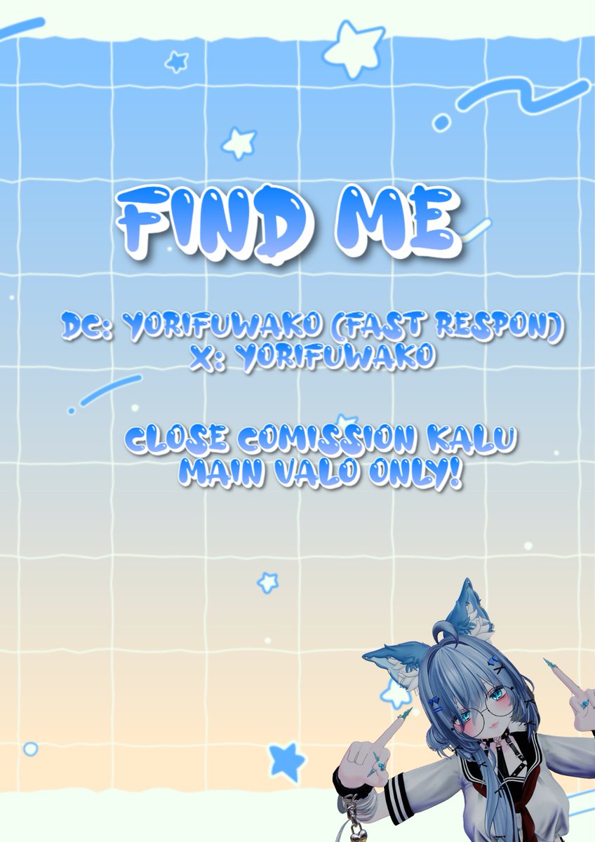 itsyorifuwakoo's tweet photo. AKU OPEN KOMIS 3D VTUBER( VRCHAT) 😌 dm me kalau mau ask dulu gpp murah meria kok aman cuman simple aja yak~
link di bio~ protoo pelan pelan ku masukin semoga banyak yang mau jadi proto aku~
#vtuberid #3dvtuber #opencomis #opencomission #openkomis #comissionopen #vrchat https://t.co/AQUdmVk74p