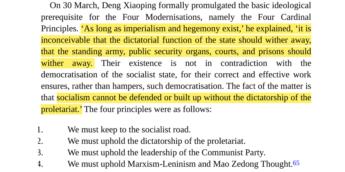 urvashiagwl's tweet photo. It is interesting how Deng responded to the continuous protests in China after Mao’s death demanding democracy.

Most interestingly, he stated that “socialism cannot be defended or built up without dictatorship.” https://t.co/xLOSWp8kJi