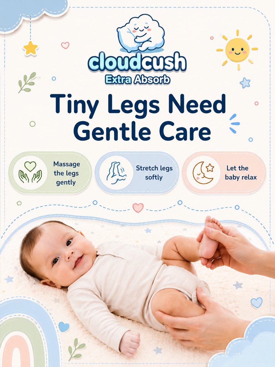 cloudcushbaby's tweet photo. 👶💙 Tiny legs need tiny moments of gentle care.

#Cloudcush #CloudcushBaby #BabysBestFriend #BabyCare #NewbornCare #BabyMassage #GentleCare #ParentingTips #BabyTips #MomAndBaby #BabyLove #HappyBaby #IndianMoms #BabyEssentials https://t.co/4vROVt7Vot