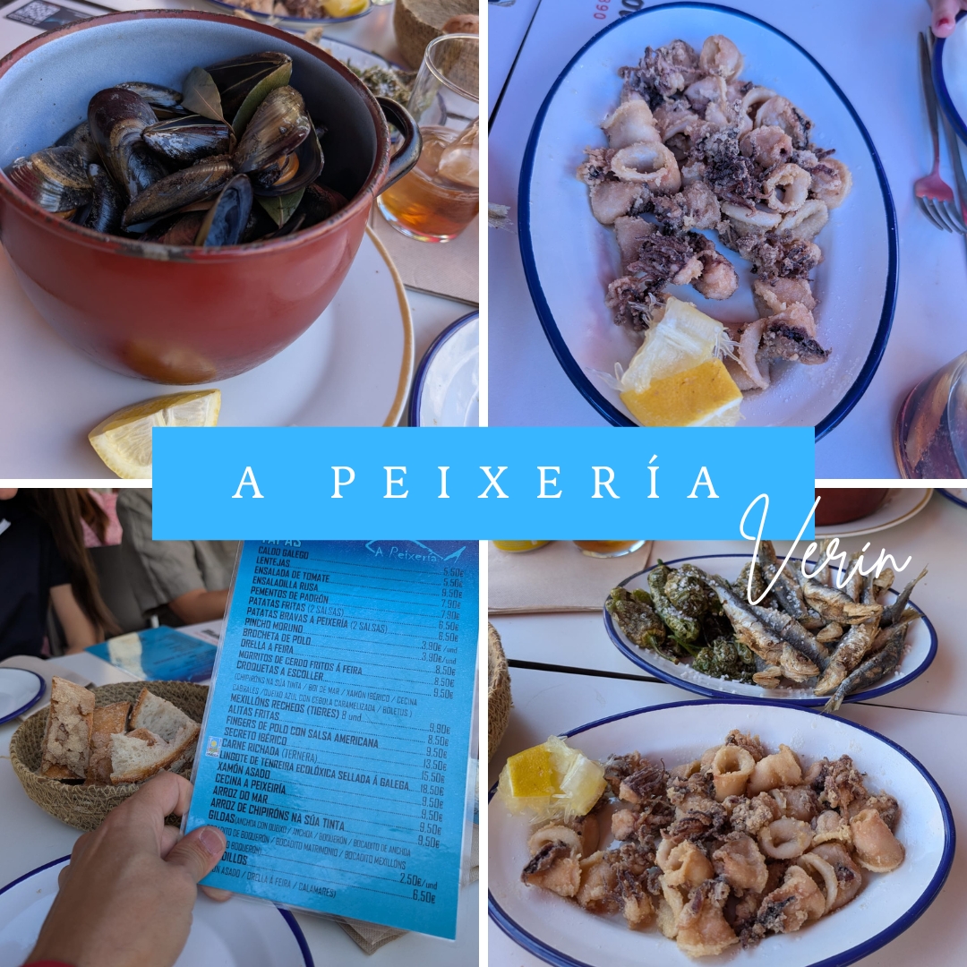 APeixeria's tweet photo. Un día cualquiera en A Peixería. 🌊✨

Mejillones al vapor recién abiertos 🦪, calamares fritos en su punto crujiente 🦑 y unas xoubas con pimientos de Padrón que nunca fallan.

El plan perfecto para compartir.🍷🥖

#Verín #ellocaldemodeverin #APeixería https://t.co/JWkcg1uR1C