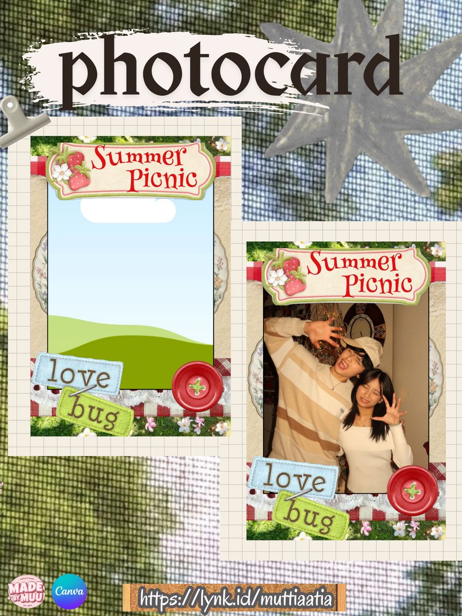 iimooyy's tweet photo. 🍓🧺 ── 𝒩𝑒𝓌 𝒯𝑒𝓂𝓅𝓁𝒶𝓉𝑒 𝒟𝓇𝑜𝓅 ! ─only 5k─ 🧺🍓
bikin momen bareng doi/bestie makin gemes pake template photostrip tema summer picnic ✧˚🏻🏼🪻
✦ What's included:
▫️ Photostrip printable
▫️ Free 2 matching photocards
▫️ Easy to edit (Canva)
🔗 cuss DM aku yaww!! https://t.co/75ch2rrIqA