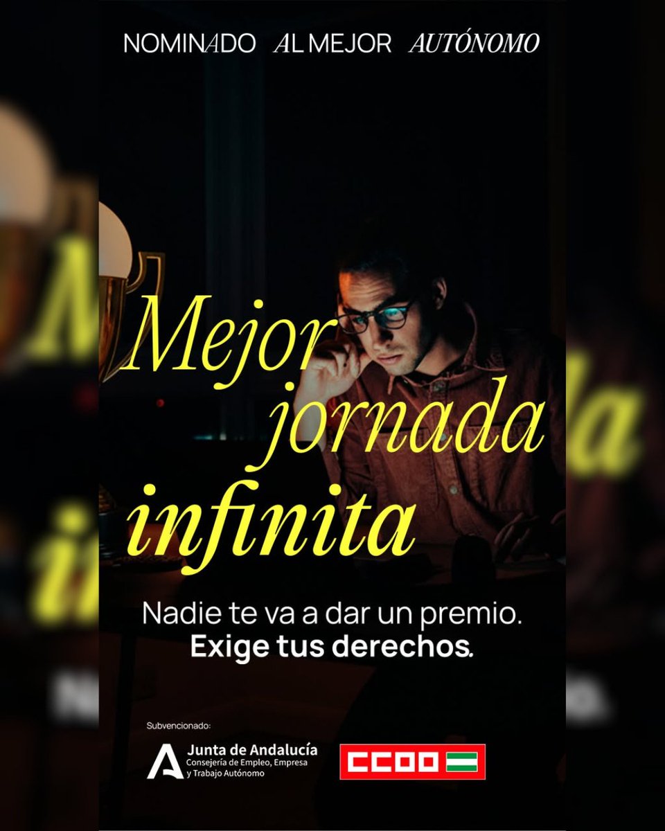 ccoocadiz's tweet photo. 🧩 AUTOEMPLEO 🧩 Trabajas 24/7… ⏰️ Pero no, no te van a dar un premio 🏆 En CCOO te ayudamos. ¡Exige tus derechos! Consúltanos ▶️ https://t.co/HH4LsLMO8P https://t.co/fTkRWXUP7X