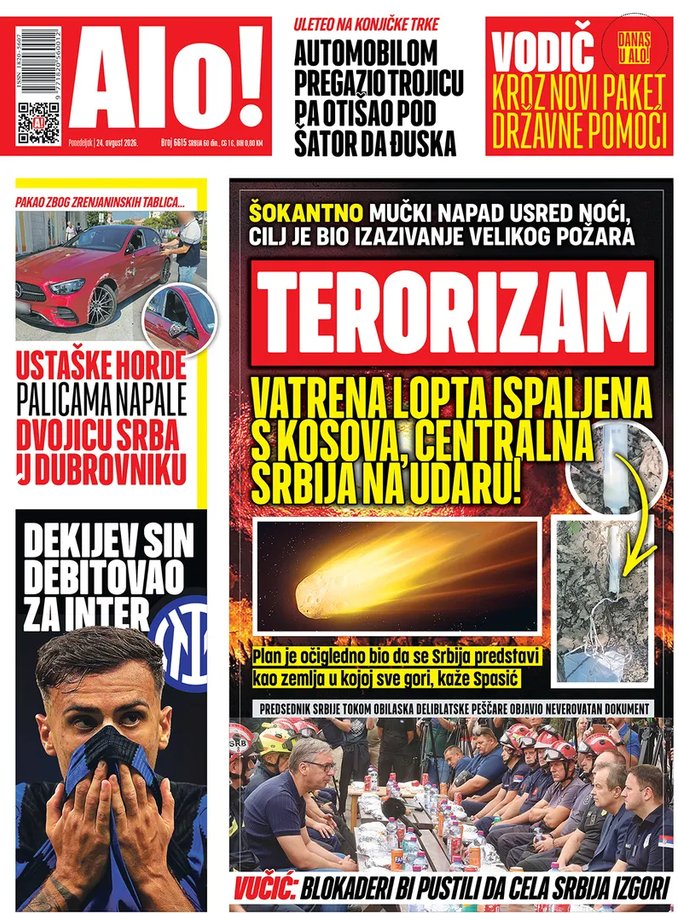 breybelgrad's tweet photo. Neue Verschwörungstheorie der serbischen Propagandamedien: Kosovo feuerte einen"Feuerball" (was ist denn das?) auf Serbien, um Brände auszulösen https://t.co/nqFTxgZsod