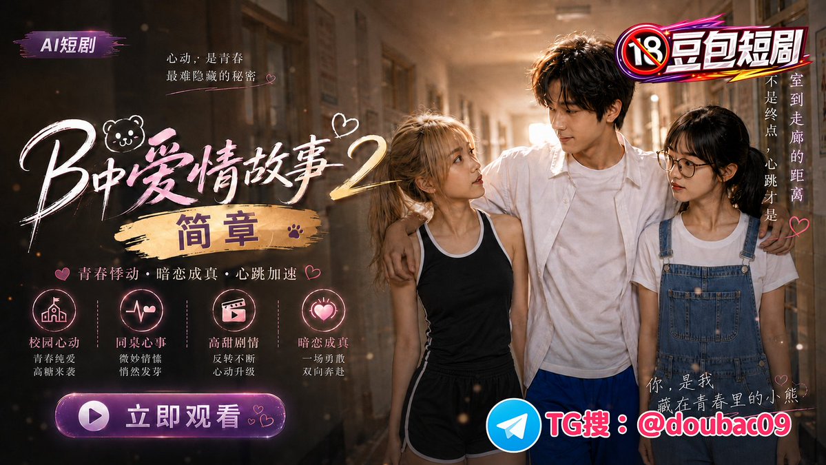 BtsUlya's tweet photo. AI成人短剧《B中爱情故事》整集都在豆包短剧，快到电报搜索@doubao09  看准官方频道 https://t.co/LHqPVqL9PL