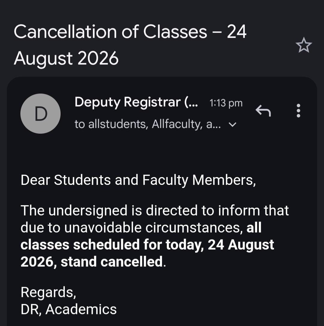 VoiceofIITD's tweet photo. IIT Delhi Director has signed the receipt of the demands presented by students. The administration has been asked to communicate its decision on all demands by EOD. All classes at IIT Delhi have been suspended for 24 August.

#IITDelhi #StudentProtest https://t.co/QtFQpNrtsq