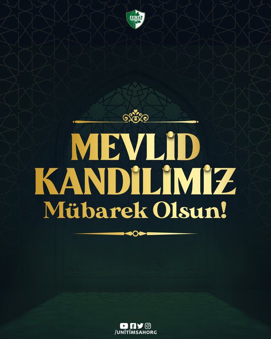 unitimsah's tweet photo. 🌙 Mevlid Kandilimiz mübarek olsun. Bu mübarek gece, tüm İslam âlemine sağlık, huzur ve hayırlar getirsin. https://t.co/RWmVrXsqKU