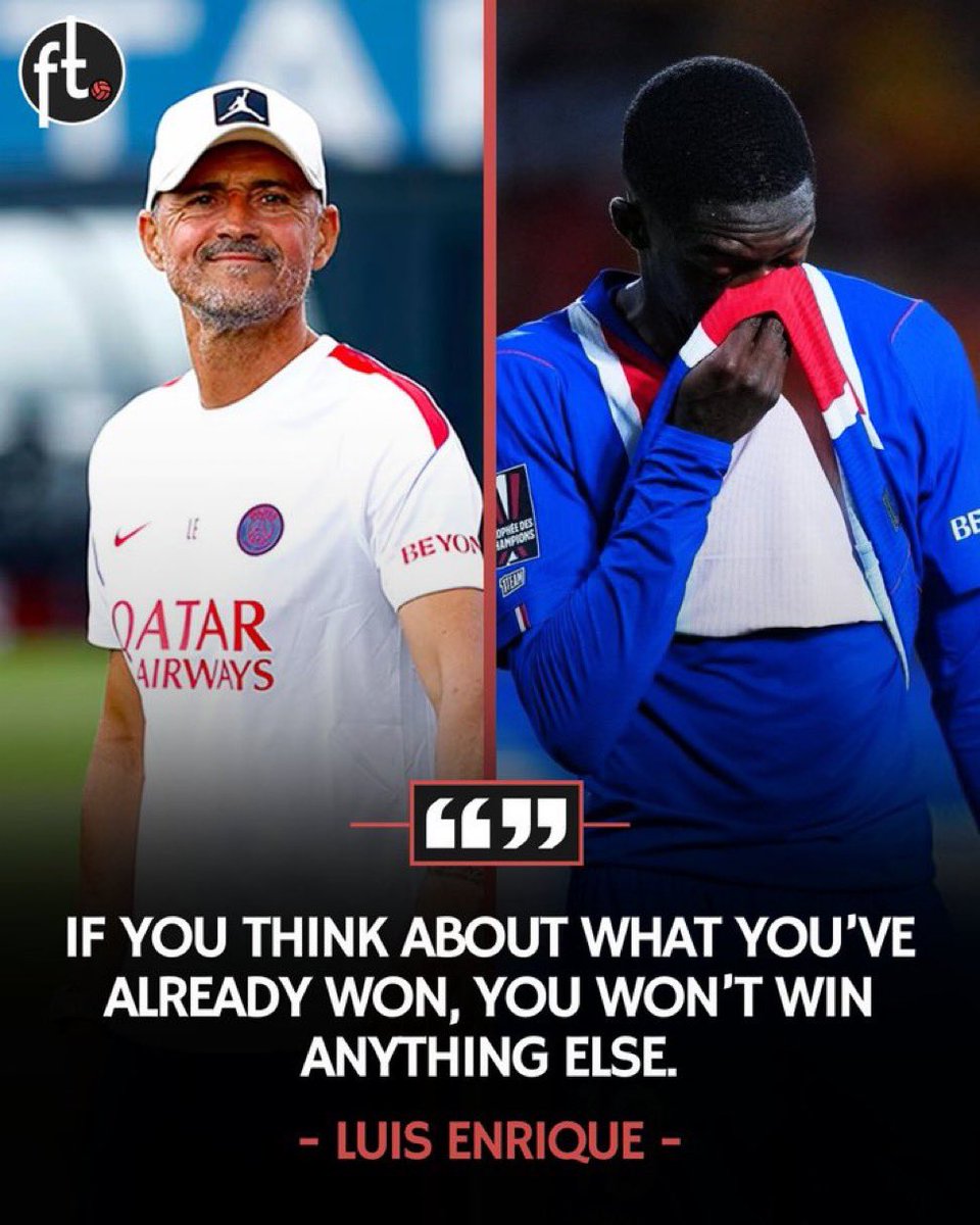 Vfynn_'s tweet photo. 🚨Zlatan on Luis Enrique’s message to Dembele after PSG’s draw at Rennes:

🗣️ “People are still debating whether Luis Enrique was right to take Ousmane Dembélé off at half-time. There is nothing to debate. The decision was correct the moment the first half ended.

Winning the Ballon d’Or is a beautiful thing. It is also a quiet trap. Suddenly the world starts speaking for you. “He is the best.” “He earned this.” “You cannot drop him.” Dembélé walked into Rennes carrying that noise and forgot the only thing that actually matters: the next ninety minutes. Forty-five minutes of ordinary football from a player with an extraordinary trophy was enough. Enrique saw soft intensity and removed him. That is not disrespect. That is the standard.

I played with Messi. I watched the purest example of work ethic and mentality the game has ever produced. Messi collected Ballon d’Ors the way other players collect excuses, yet he never once allowed a previous achievement to speak for him. Never. Every training session he arrived with the same cold intention. Every match he treated like the first one that counted. No coasting. No protection. No “I already proved myself.” The trophies stayed in the cabinet. The hunger stayed on the pitch. That is why he remained untouchable long after most players start negotiating with their own comfort.

Dembélé has serious talent. No one with eyes denies this. But talent without that daily ruthlessness becomes decoration. The moment a player begins to believe his name and his past awards guarantee the shirt, he becomes replaceable. Enrique refused to protect anyone. He substituted the Ballon d’Or winner and the former Champions League standout in the same breath, then watched Ferran Torres come on and score twice. Football delivered its verdict without emotion or nostalgia.

I never needed a coach to remind me to leave my comfort zone. I destroyed the comfort zone every morning so it could never find me. Some players require the reminder. Dembélé just received his. Now we will see what kind of man answers it.

The strong ones use humiliation as fuel. The others start explaining. I already know which category I belong to. The question is whether Dembélé still knows.