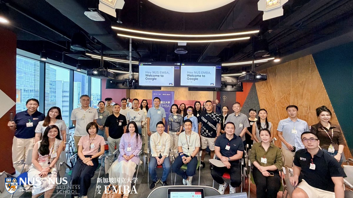 nusembac's tweet photo. 🌏 NUS NEXUS｜走进Google，洞见AI驱动的全球增长

8月21日，NUS NEXUS新国大中文EMBA社群全球游学系列活动首站走进Google新加坡，近40名校友齐聚Google亚太总部，围绕东南亚数字经济、全球化增长、AI创新与企业实践展开深度交流。

🤖 Google相关业务负责人及技术专家围绕东南亚市场机遇、全链路生态、人工智能技术趋势、企业级智能体应用、人工智能合规体系及创新文化等主题，分享前沿洞察。校友们还通过午餐交流与总部参访，近距离感受Google的创新实践。

🌍 NUS NEXUS持续连接全球领先企业、前沿商业实践与新国大校友网络，打造跨地域、跨行业的高质量终身学习平台，助力校友拓宽全球视野，共探未来增长。
✨ 感谢各位嘉宾的精彩分享！

#新加坡国立大学 #新国大中文EMBA #商学院 #亚洲第一商学院 #中文EMBA #NUSNEXUS #谷歌新加坡 #人工智能创新 #全球化增长 #企业创新

🌏 NUS NEXUS | Exploring AI-Driven Global Growth at Google

On 21 August, nearly 40 NUS EMBA Chinese alumni gathered at Google's Asia-Pacific headquarters in Singapore for the inaugural NUS NEXUS Global Learning Journey.

🤖 Google's business and technology leaders shared perspectives on Southeast Asia's digital economy, AI-driven growth, enterprise AI agents, Responsible AI and innovation culture. The conversations highlighted a clear takeaway: sustainable growth requires more than adopting new technologies, it calls for strategic clarity, responsible implementation and a strong understanding of local markets.

🌍 Through access to leading global organisations and frontier business thinking, NUS NEXUS connects the NUS alumni community with ideas and practices shaping the future of business.

✨ A heartfelt thank you to all our guest speakers for so generously sharing their insights and perspectives with our alumni community.

#NUSBusinessSchool #NUS #EMBA #NUSEMBA #NUSEMBAChinese #ExecutiveMBA #LeadingFromAsia #NUSBIZAlum #NUSNEXUS #GoogleSingapore #AIInnovation #GlobalGrowth #BusinessInnovation