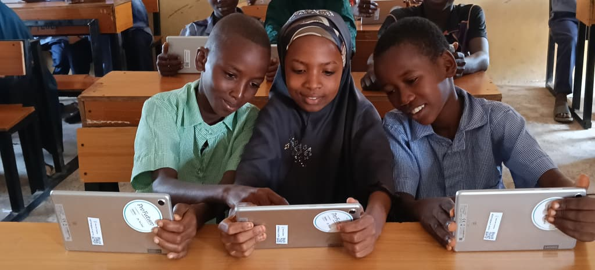 unhcrnigeria's tweet photo. With support from @ProFuturo_, digital learning is transforming lessons at Rogo Primary School in Takum, Taraba State, Nigeria 🇳🇬.

Through tablet-based activities, pupils learn together, explore new ideas and build digital skills — making learning more engaging and interactive. https://t.co/61gzjmBnjS