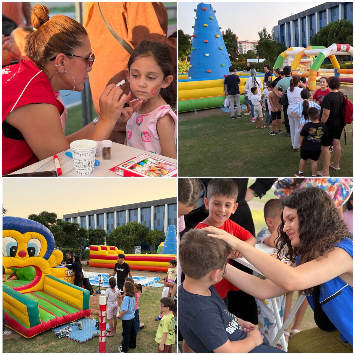 GSB_AydinGM's tweet photo. Gençlik ve Spor Bakanlığı tarafından 81 ilde eş zamanlı gerçekleştirilen Gençlik Festivali ile çocuklar eğlenceye doydu.🥳🎈
Şişme oyun parkurları, tırmanma duvarları,renkli yüz boyama atölyeleri ve birbirinden eğlenceli aktivitelerle minikler için unutulmaz bir gün geride kaldı. https://t.co/sgxqA5fTPR