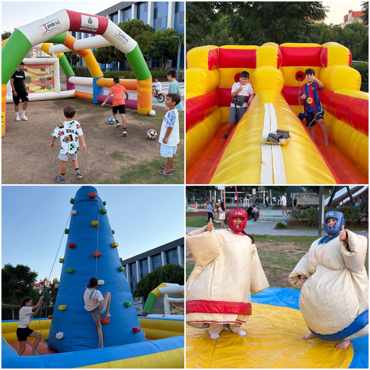 GSB_AydinGM's tweet photo. Gençlik ve Spor Bakanlığı tarafından 81 ilde eş zamanlı gerçekleştirilen Gençlik Festivali ile çocuklar eğlenceye doydu.🥳🎈
Şişme oyun parkurları, tırmanma duvarları,renkli yüz boyama atölyeleri ve birbirinden eğlenceli aktivitelerle minikler için unutulmaz bir gün geride kaldı. https://t.co/sgxqA5fTPR