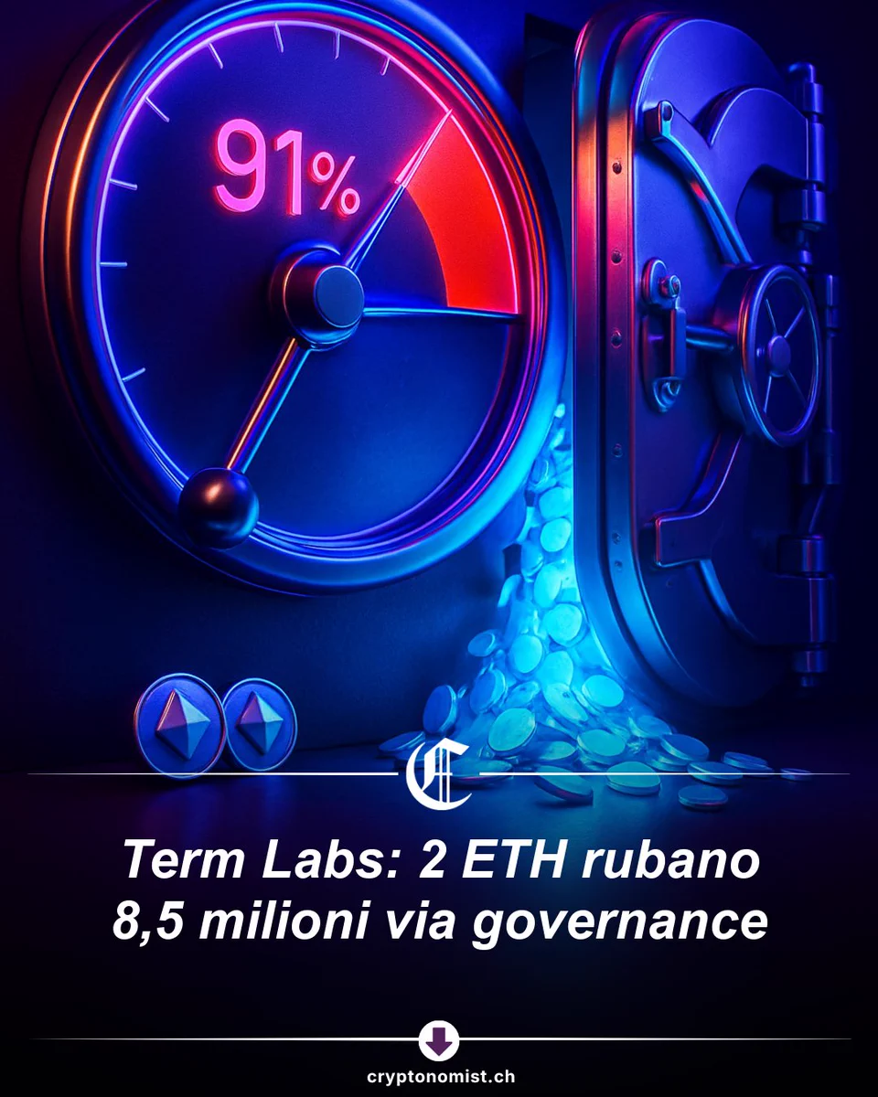 Term Labs: 2 ETH rubano 8,5 milioni via governance