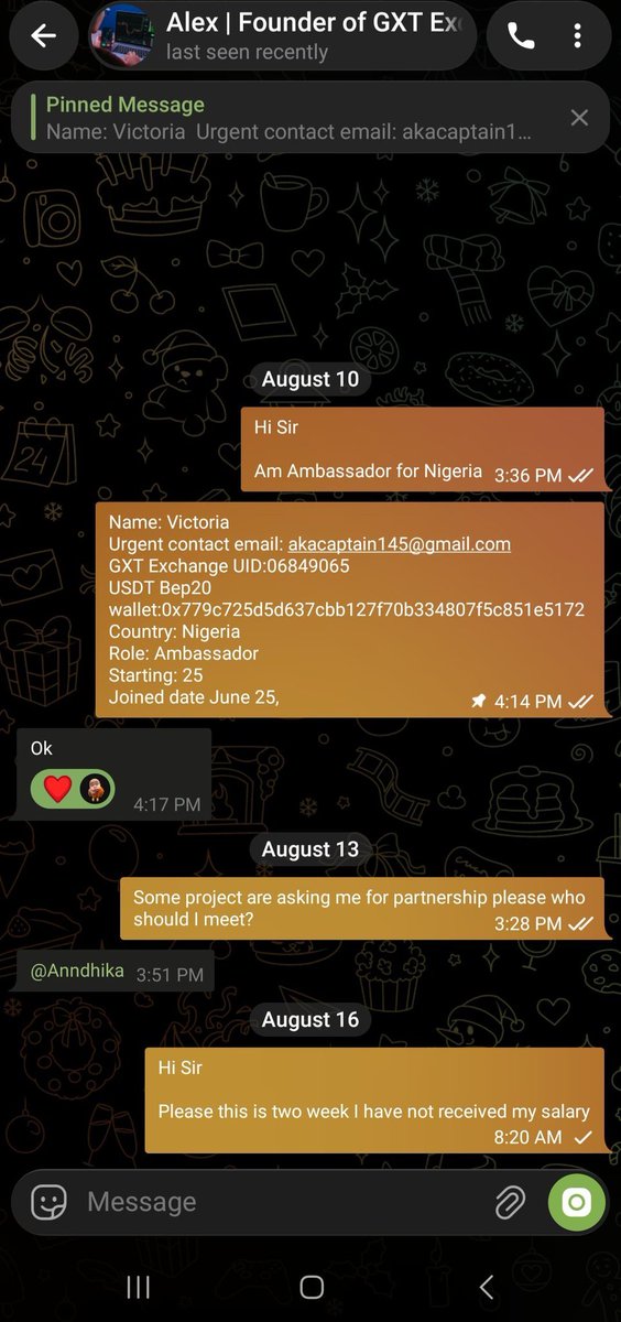 captain_ak1135's tweet photo. @GXTExchange Hi @GXTExchange

Please its up to three week now I haven't received my salary and I have been messaging you but you keep ignoring me 
Am Ambassador for Nigeria handling Nigeria Community i need my complete three week payment  within 24 hours or else 
@GXTExchange https://t.co/hxDzZonTvv