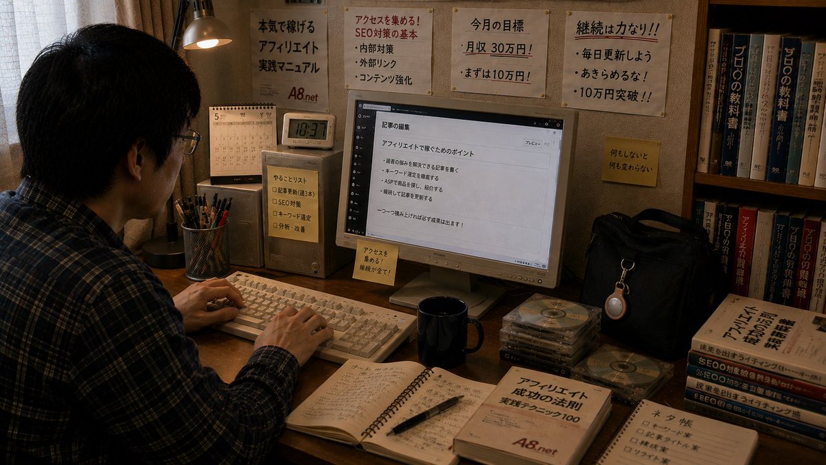 ai_march39's tweet photo. 「平成」のアフィリエイト作業部屋に
「令和」が1つだけ紛れています。

1分で見つけた人、ガチ天才。 https://t.co/oFWr6dYcAT